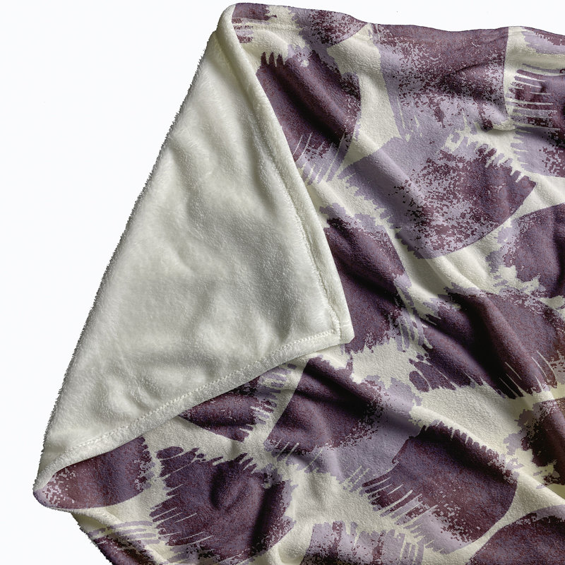 Jeté en molleton, L 60 po x L 80 po, 1.95, Mauve