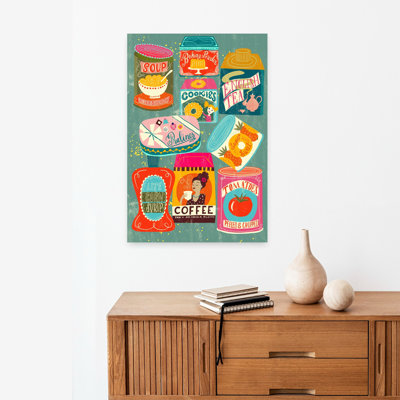Retro Food Labels Colorful Retro Vintage Wall Art
