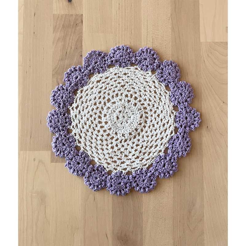 Accessoire de table en coton Farlee, Lilas