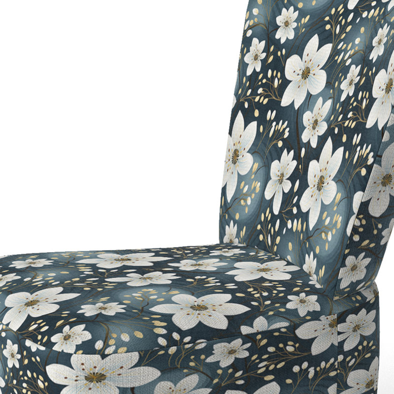Chaise d'appoint blanche rembourrée Cottage