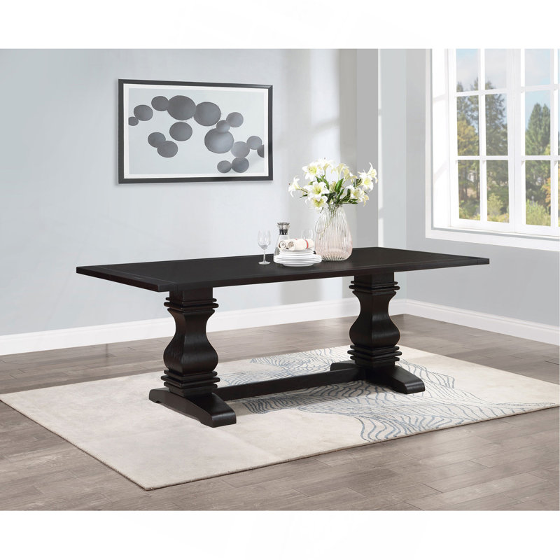 Table de salle à manger à double piédestal pour salle de bain