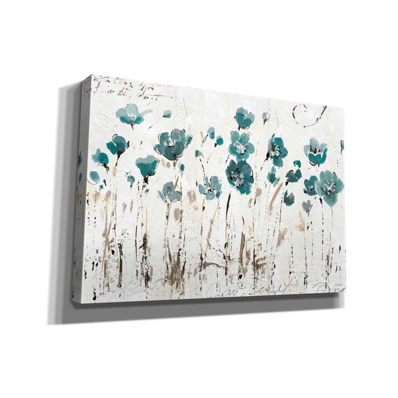 «Abstract Balance IV Blue» par Lisa Audit, art mural sur toile, H 18 po x l 26 po x P 0,75 po