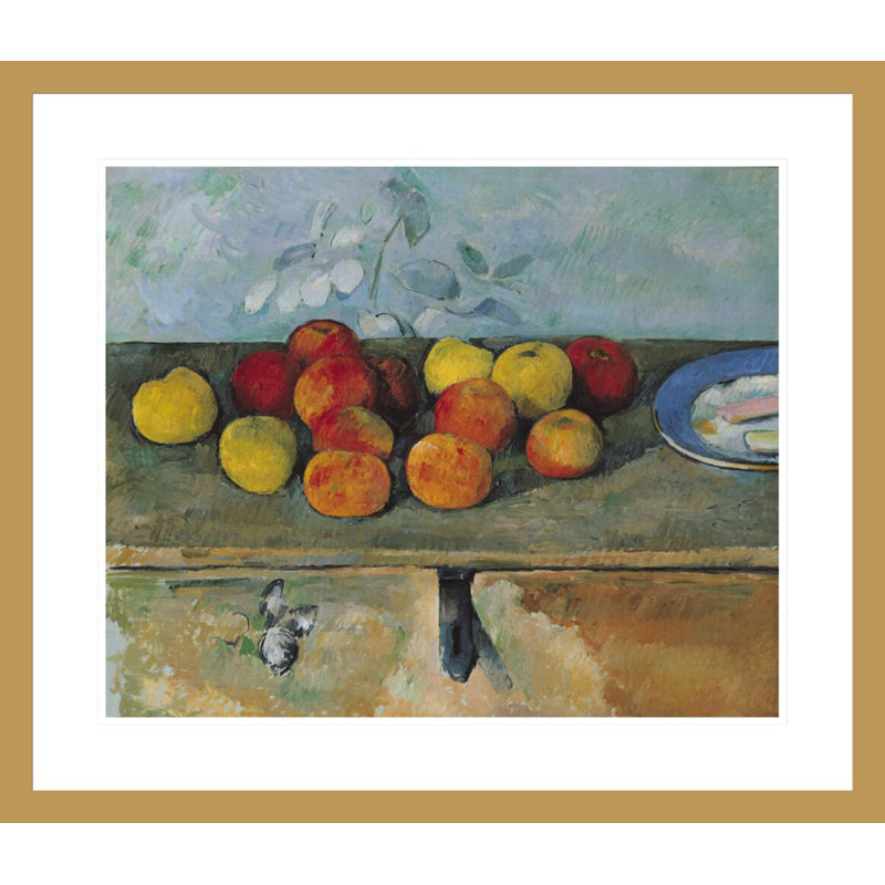 Nature morte aux pommes et aux biscuits par Paul Cézanne, H 23,5 po x l 27,31 po