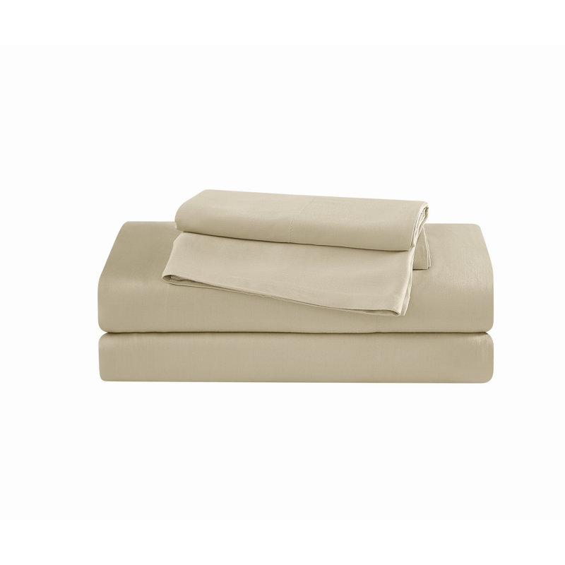 Frye 300 Thread Count Bamboo Sheet Set, Beige, King Sheet Set