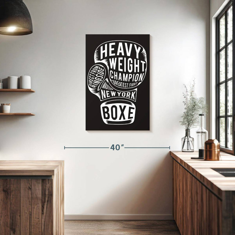 Citation de boxe Sireci, H 36 po x l 24 po