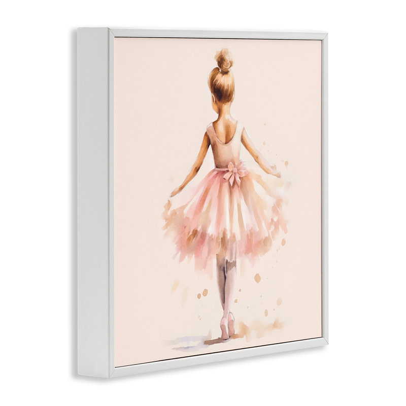 «Stepping Ballerina in Tutu», estampe numérique encadrée par Andrea Haase, Estampe numérique encadrée blanc bord de mer