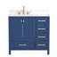 Meuble-lavabo autoportant 36 po avec plateau en marbre 36 po-1341856556