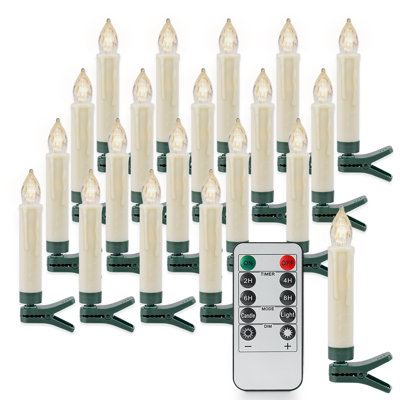 Clip On Candles for Christmas Tree with Remote