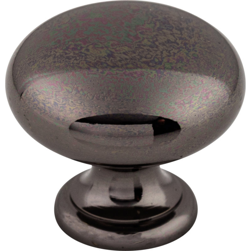 Mushroom 1 1/4" Diameter Round Knob, Black Nickel