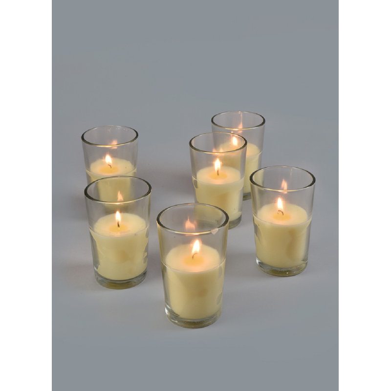 Ensemble de votive en verre à préremplissage 36 pièces