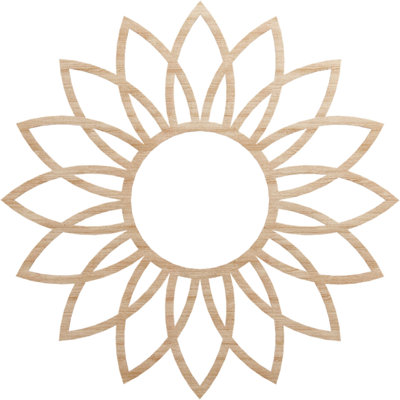 Médaillon de plafond en bois Daisy