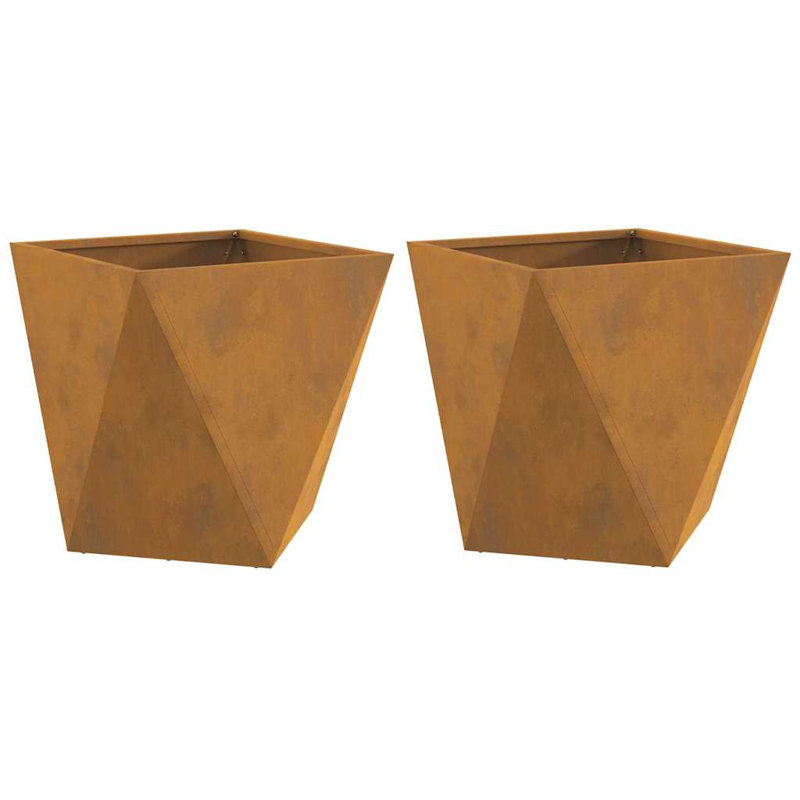 Planter Box, 40cm H x 40cm W x 40cm D, Rusty