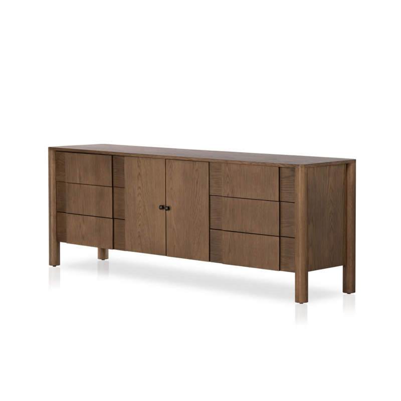 Buffet de restaurant rétro, H 21,65 po x l 78,74 po x P 19,69 po