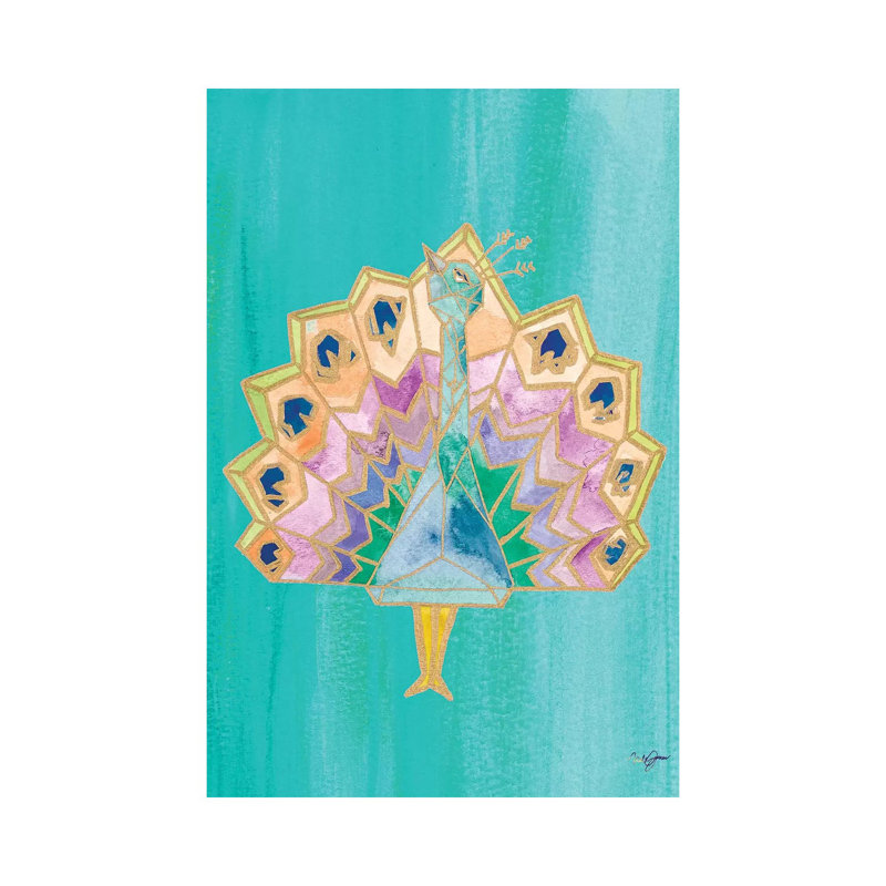 Bright Origami IV by Nola James - Wrapped Canvas Gallery-Wrapped Canvas Giclée, 66.04 cm H x 45.72 cm W x 3.175 cm D