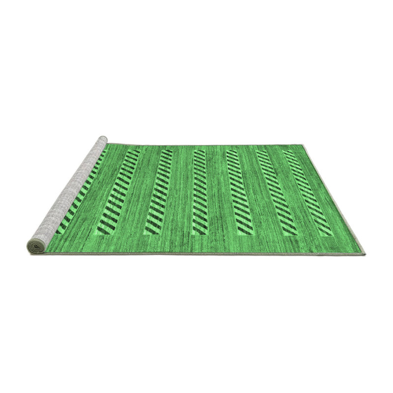 Washable Striped Indoor Rug, Round 5'
