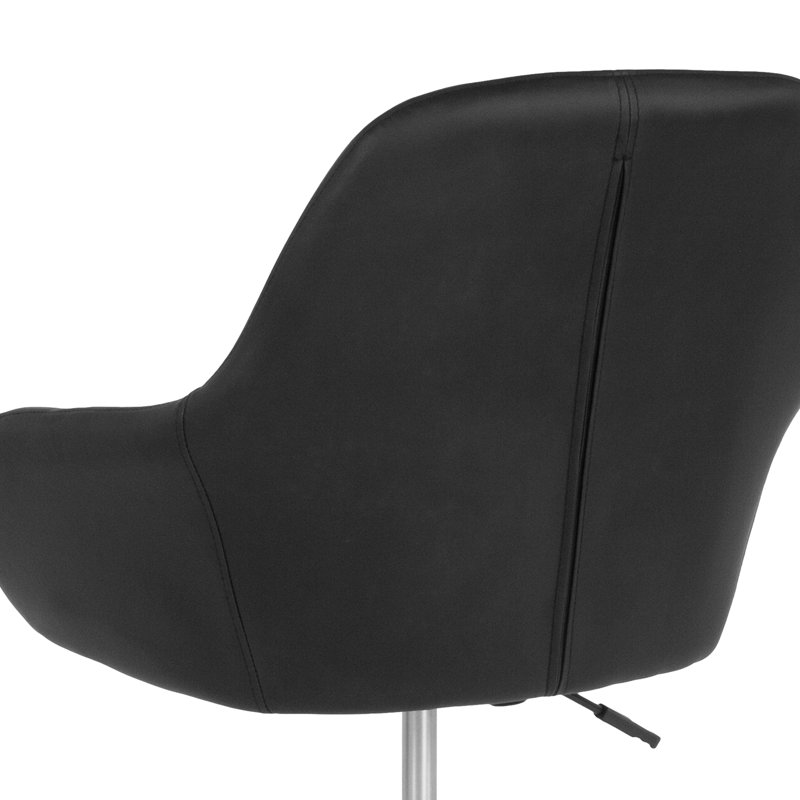Black LeatherSoft Mid-Back Ergonomic Swivel Task Chair