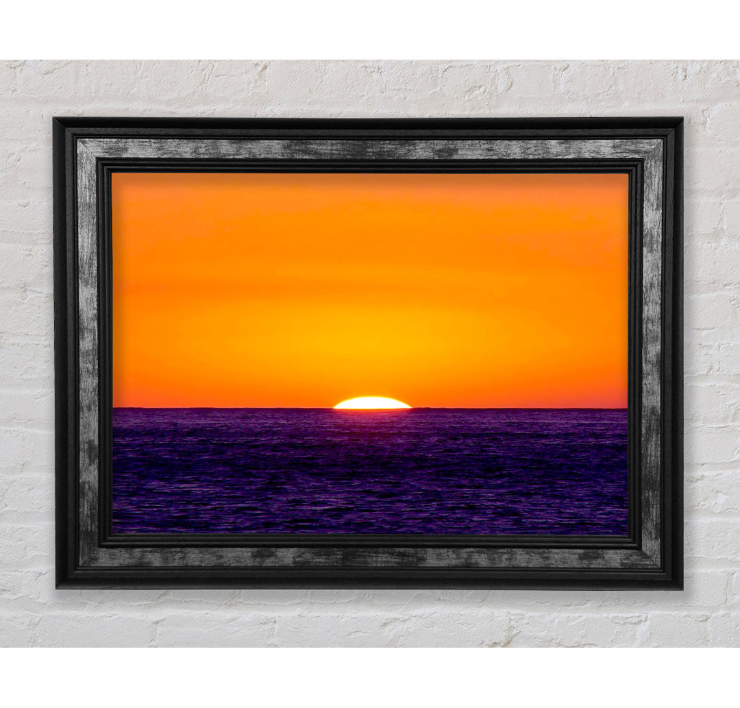 As The Sun Goes Down Over The Ocean - Einzelne Bilderrahmen Kunstdrucke