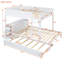 Lit superposé double avec lit gigogne simple, rangement et bureau intégré pour une utilisation compacte et multifonctionnelle-1991959258