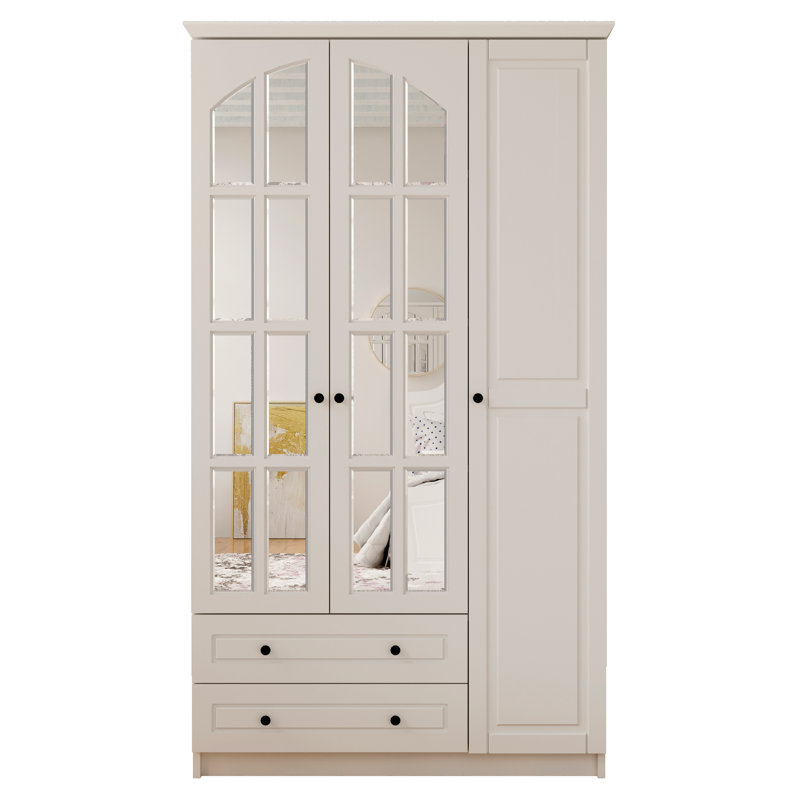 Annita 3 Door Manufactured Wood Wardrobe