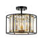 Plafonnier semi-encastré en cristal 3 lumières Sarino
