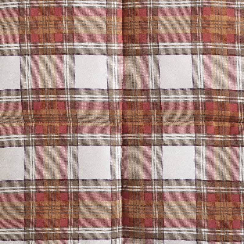 Textured Plaid Eddie Bauer Plaid Down Alt Reversible Red Comforter Set, King Comforter + 2 King Shams