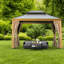Auvents et pavillons de jardin durables (doit inclure la structure), pavillon de jardin en aluminium et bois d'aspect acier