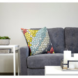 Cobblestone Geometric Feather Throw Pillow