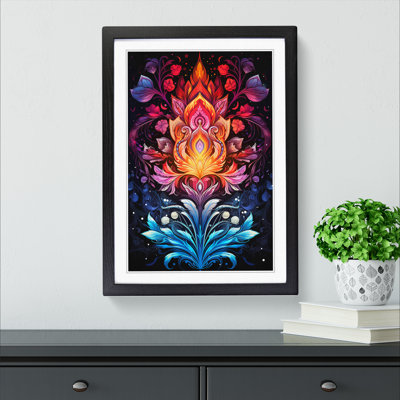 Mandala Informel No.3 - Single Picture Frame Print on Wood