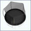Trampoline 12 pi (trampoline double couleur), trampoline pour enfants et adultes avec filet et échelle, poteau de clôture incurvé