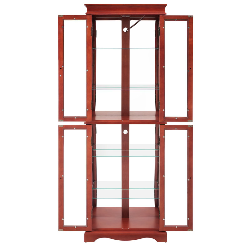 Armoire de rangement complexe avec tablette mobile - Fonction d'affichage cerise élégante et réglable