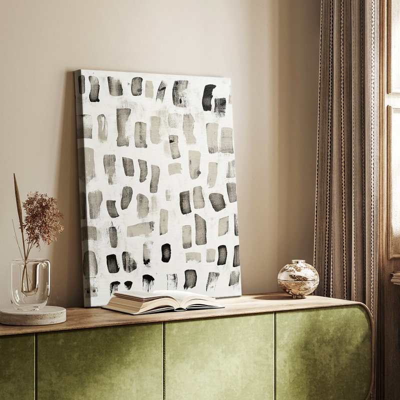 Série ABSTRACT DLXVI - Toile tendue avec châssis Premium - Prêt à être accroché, H 27 po x l 18 po