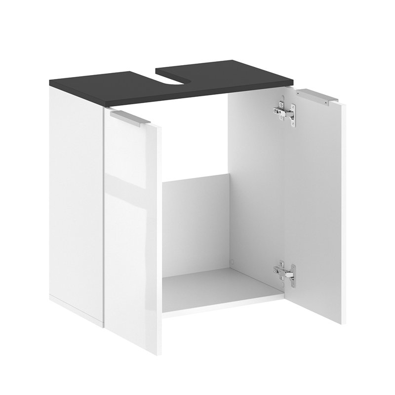 Hauser 58cm Single Bathroom Vanity Base Only in White