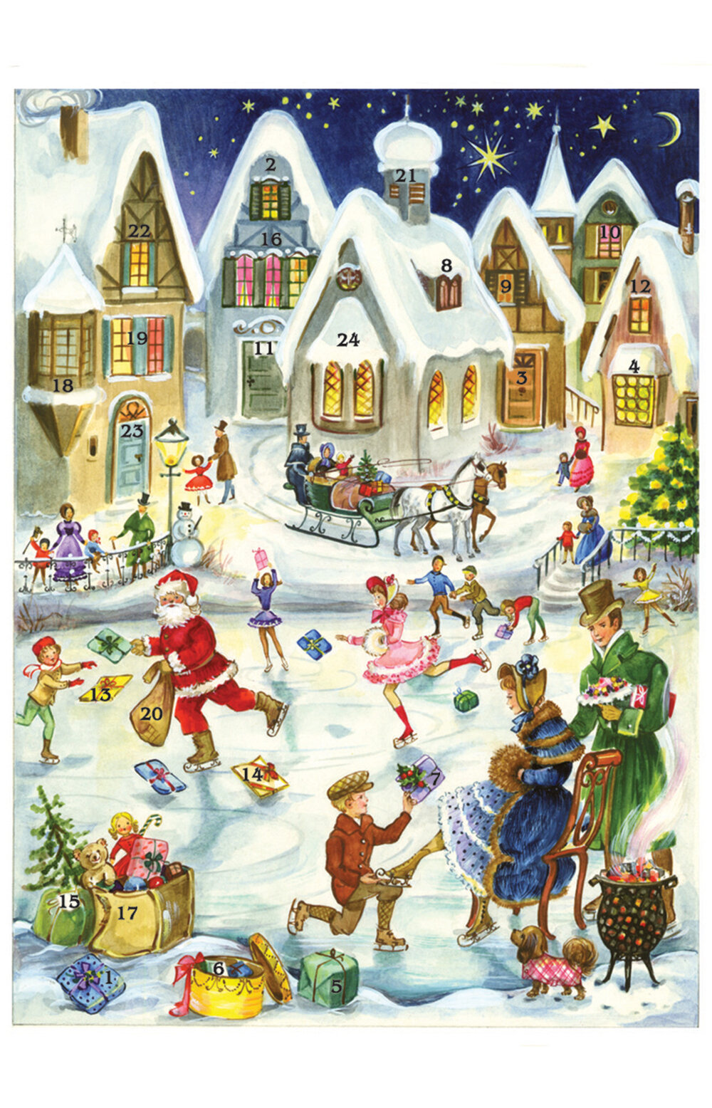 Alexander Taron Skating Scene Advent Card | Wayfair