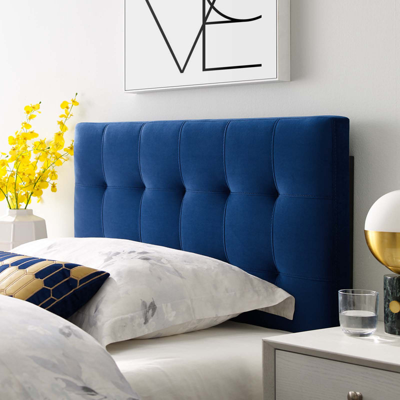 Tête de lit Copper Grove Worishofen par Modway, Bleu marine, Jumeau