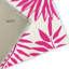 Tapis floral blanc / rose en chenille tissé à la machine-77506616