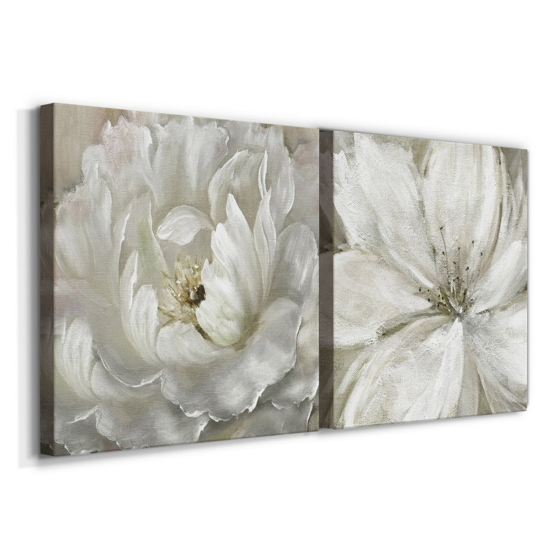 Perfect Peony - ensemble de 2 reproductions sur toiles tendues, H 10 po x l 10 po x P 1 po