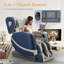 Zero Gravity Full Body Massage Chair Recliner With 10 Fix Rollers Auto Modes,heating, Foot Massage & Bluetooth Speaker And Touch Screen Control-580731435