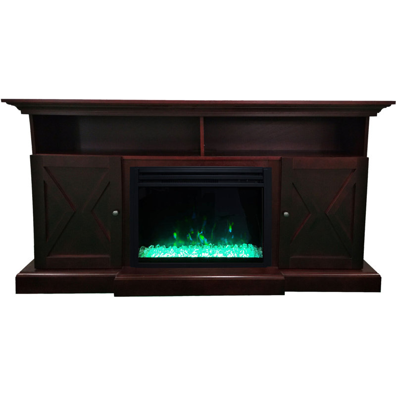Summit Cambridge 13.8 " W Electric TV Stand with BTU 5115, Mahogany
