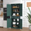 Garde-manger 72 po avec tablettes réglables et grand tiroir, vert-101174230