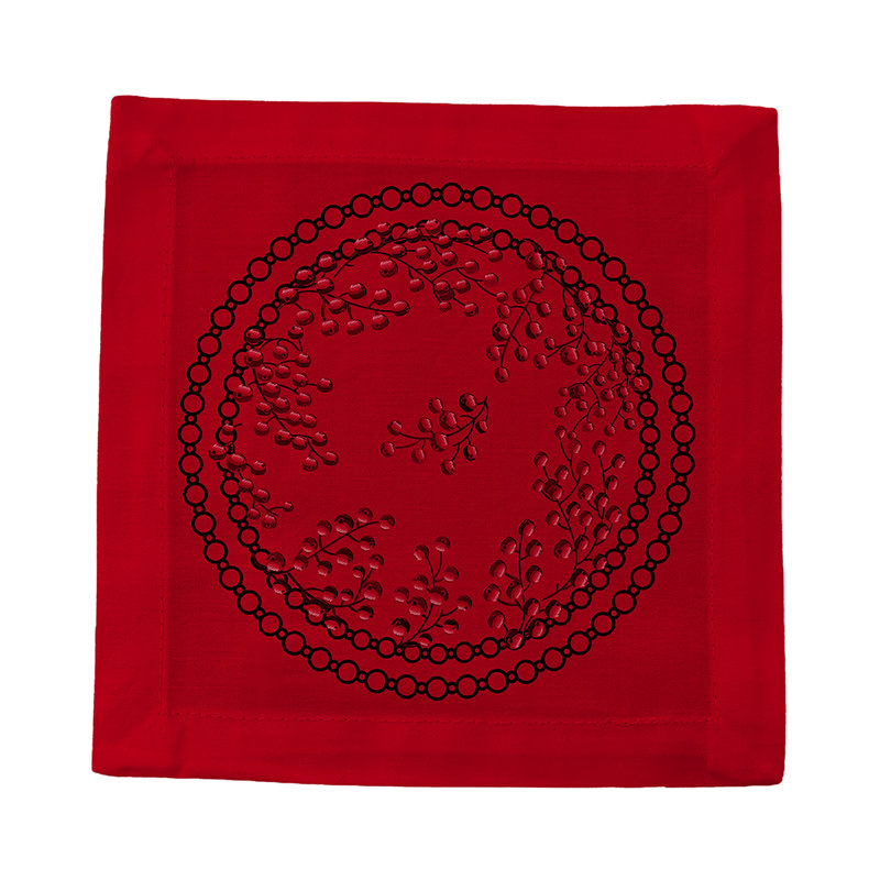 Square Napkins, Red