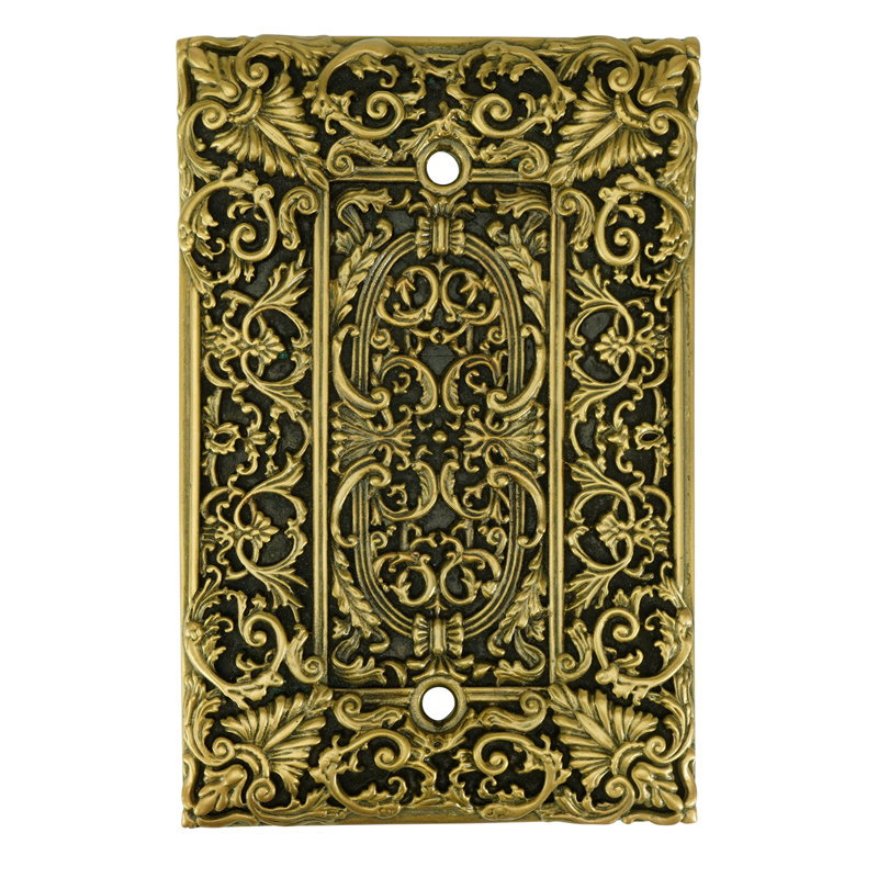 GLENDALE BLANK SWITCH COVER; IN MUSEUM GOLD