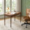 Bureau d'écriture avec tiroirs de rangement camouflage l 47,75 po Camilo