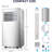 R.W.FLAME Portable 3-in-1 10000BTU Air Conditioner with Remote Control,24Hrs Timer,Digital Display-88128845