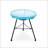 Nusa Rattan Side Table With Tempered Glass Top, Perfect For Modern And Durable Outdoor Use.