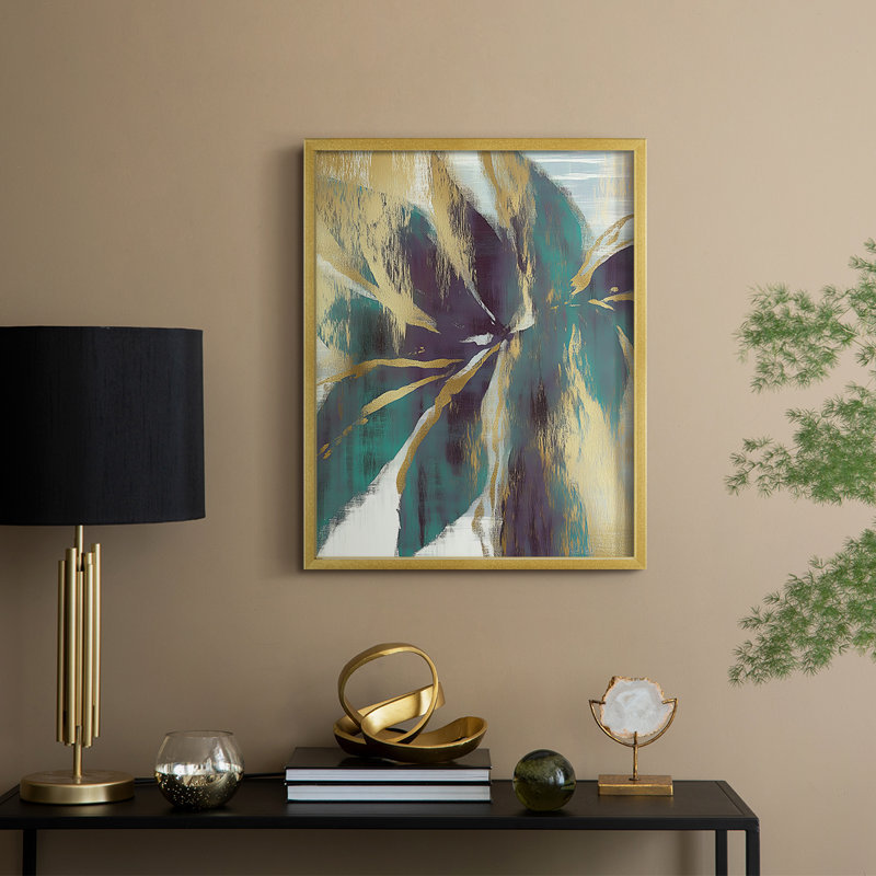 Christmas Holiday Art DCCCIX Framed Print - Solid Wood, 15" H x 12" W, Gold