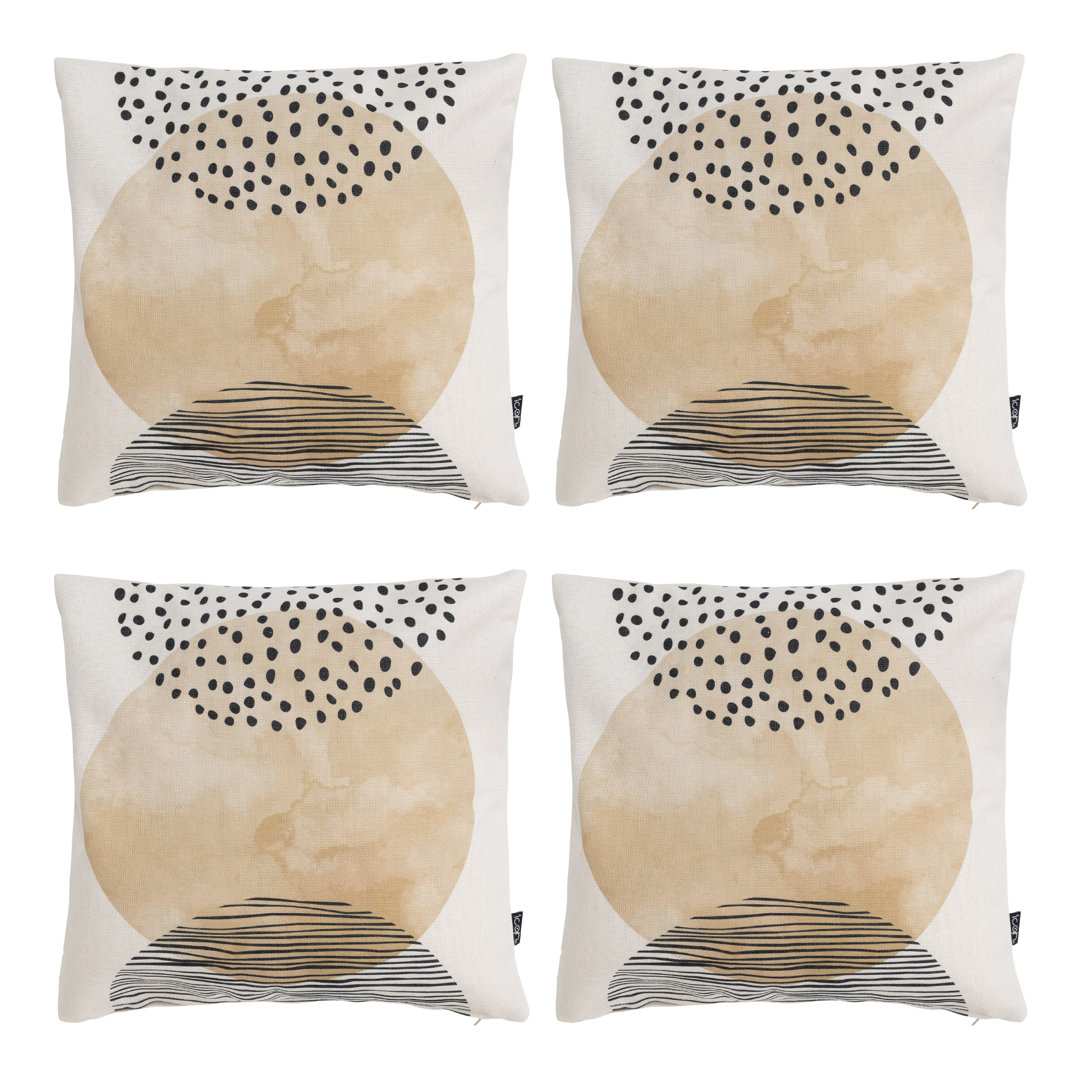 Bean Bag Bazaar Mono Sunset Print Indoor-Outdoor Cushion, Multicolour