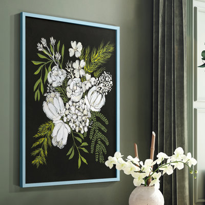 Alabaster Bouquet II Framed Print - Solid Wood