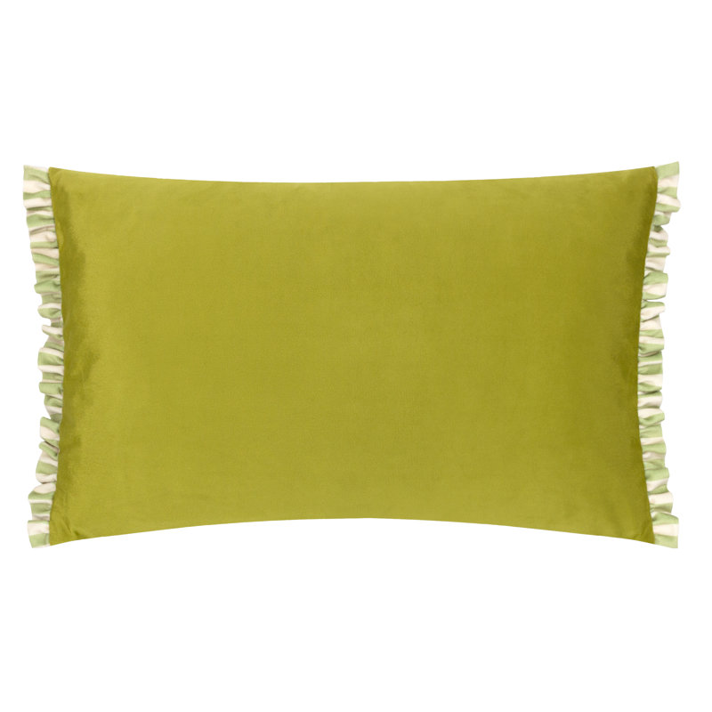 Araya Striped Rectangular Lumbar Cushion, Green