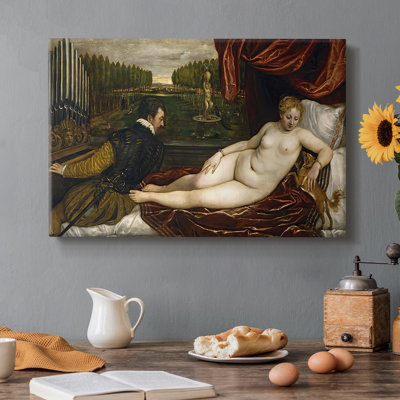 Venus with an Organist and a Dog-Titian-Gallery Wrapped Canvas-c. 1550