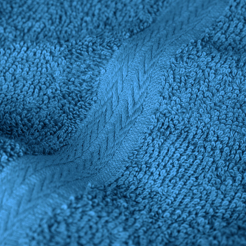 Ensemble de serviettes 6 pièces 100% coton 100% coton, Bleu